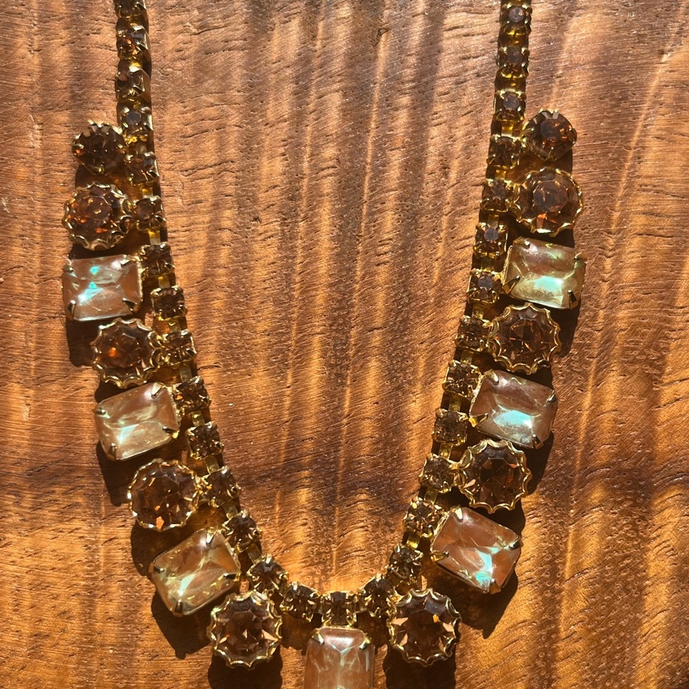 1950s vintage sappharine and topaz choker